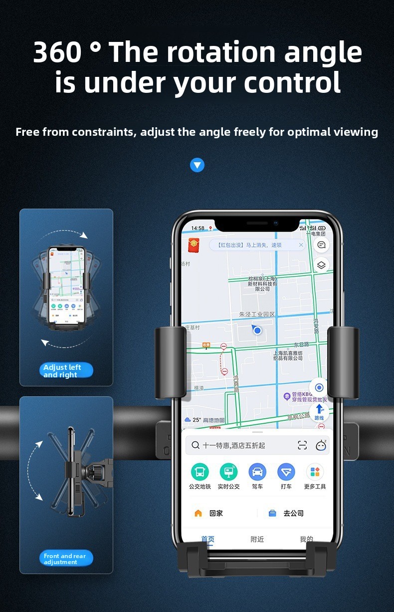 Univerzalni antivibracioni držač za telefon za motocikl, bicikl, električni skuter, šok-otporni nosač za volan za vozače, siguran držač za telefon, držač za telefon za bicikl, dodatak za motocikl, šok-otporna ručka