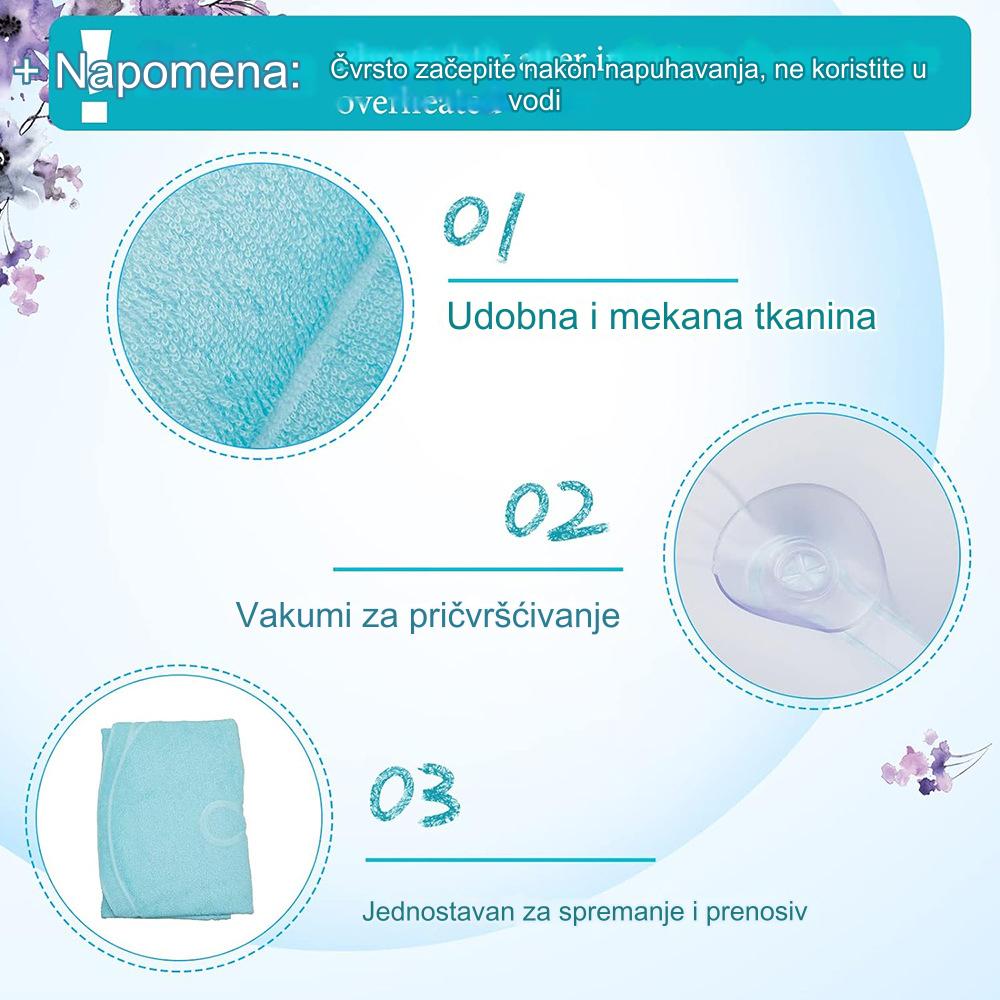 Kućni jastuk za kupanje na naduvavanje, jastuk za kupanje sa usisnim čašicama, jastuk za kadu, jastuk za kupanje, jastuk od PVC-a na naduvavanje od peškira