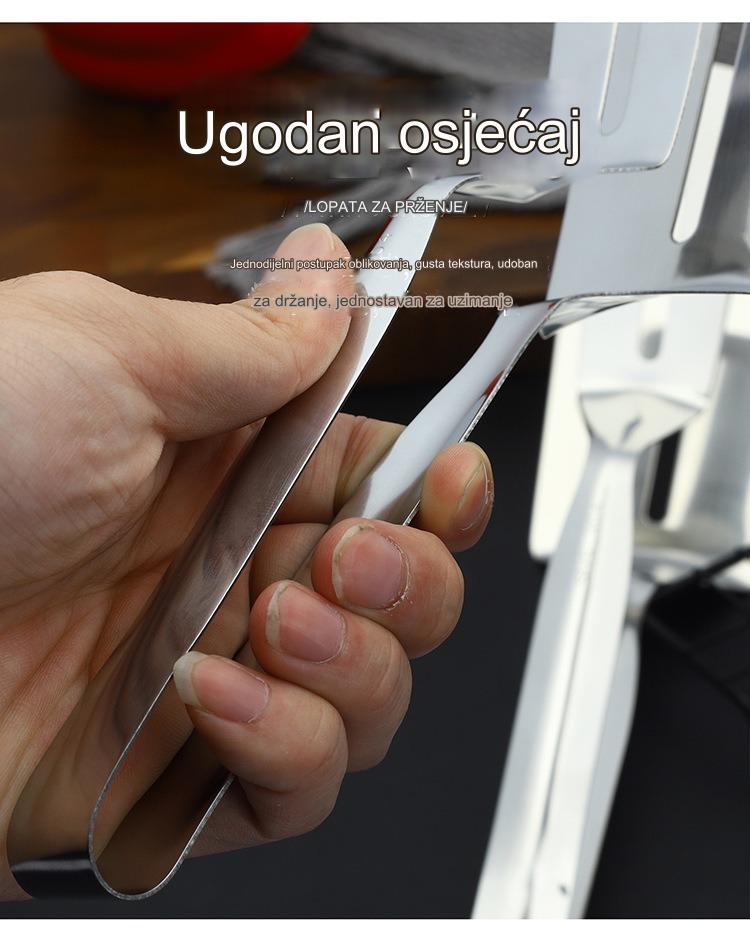 304 Nerđajući Čelik Korejski BBQ Klip sa Ne-Klizajućom Drškom - Izdržljivi Korejski Roštilj Klip za Fiksiranje Mesa, Povrća, Knedli | Kompatibilan sa Korejskim Roštiljima, Štednjacima, Pećnicama (Nije za direktno korišćenje)