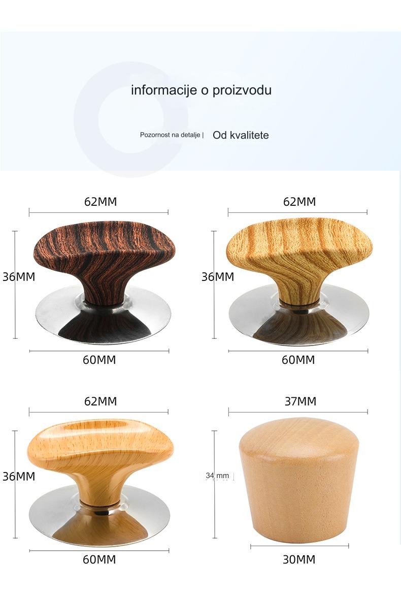 Izdržljiv i otporan na toplotu set alata za jaja sa drvenom drškom i univerzalnim poklopcem | Aluminijumski materijal, pogodan za kontakt