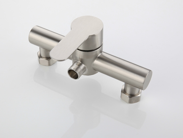 Moderni zidni tuš slavina sa trostrukim prekidačem za toplu/hladnu vodu - Čelična slavina za kadu, laka kontrola temperature za kadu i tuš, upotreba za kadu/tuš (kompatibilna sa umivaonikom u kupatilu)