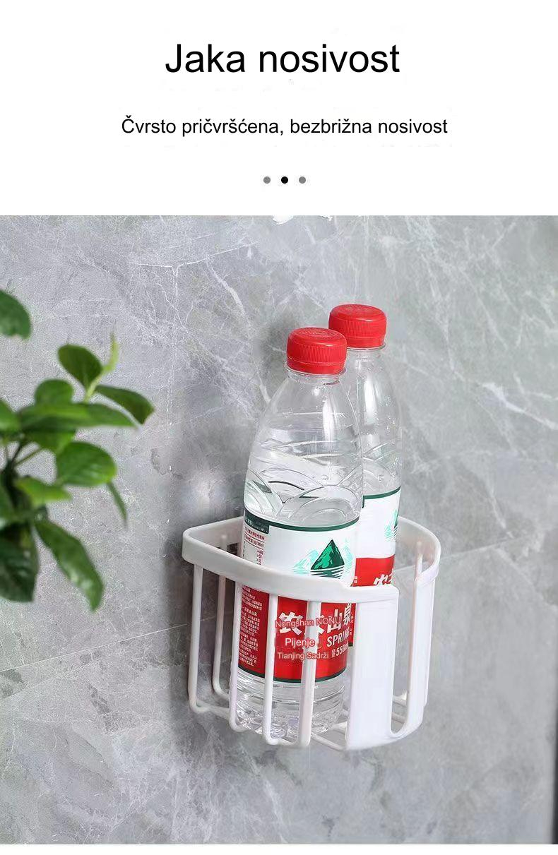 Držač toalet papira za montažu bez bušenja - Samolepljiva instalacija (bez šrafova/eksera), lako uklanjanje, lepljiva podloga, izdržljiv plastični držač za kupatilo za stanare ili javne toalete