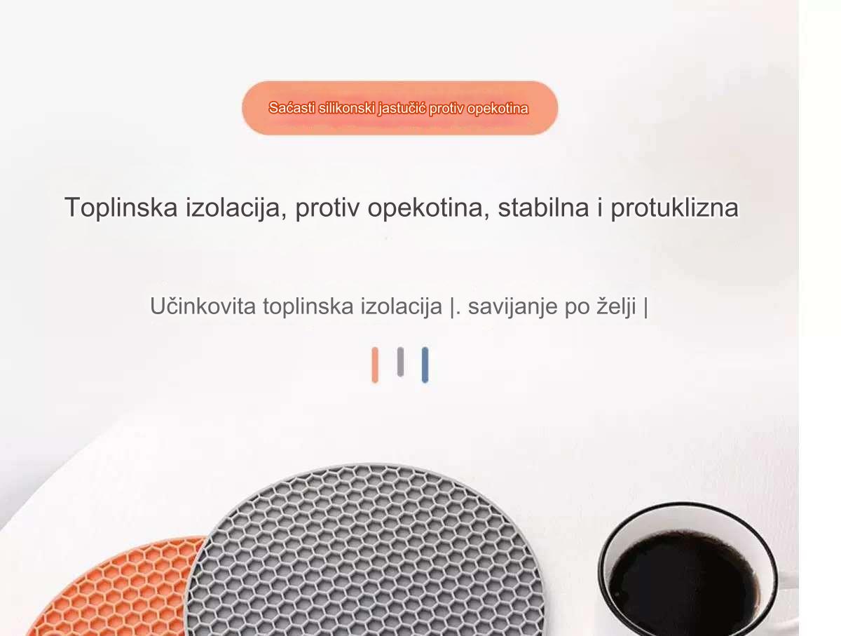 Nepoklizne gumene podmetače za kuhinju i trpezu - Izdržljivi zaštitnici stola otporni na toplotu i vlagu sa neklizajućom podlogom, zaštita za vruće posude, lonce i tave - Trajni podmetači za kućnu ili komercijalnu upotrebu