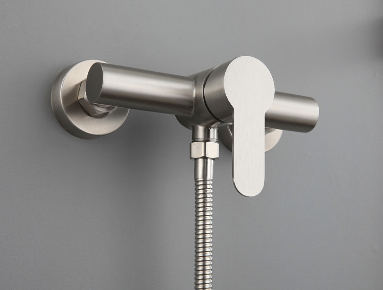 Moderni zidni tuš slavina sa trostrukim prekidačem za toplu/hladnu vodu - Čelična slavina za kadu, laka kontrola temperature za kadu i tuš, upotreba za kadu/tuš (kompatibilna sa umivaonikom u kupatilu)