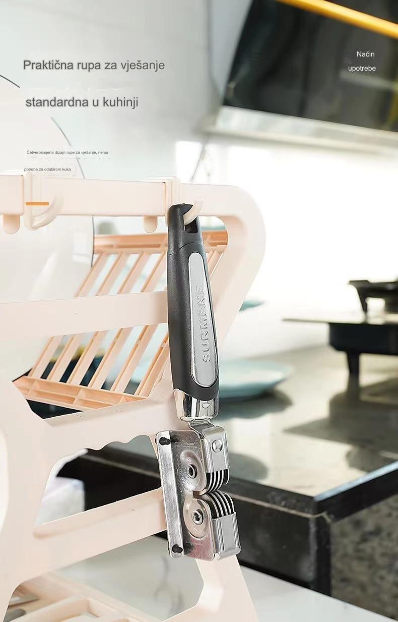 Oštrač noževa od nerđajućeg čelika | Ručni brzi oštrač sečiva, kreativni kuhinjski alat za voćne noževe, bez punjenja