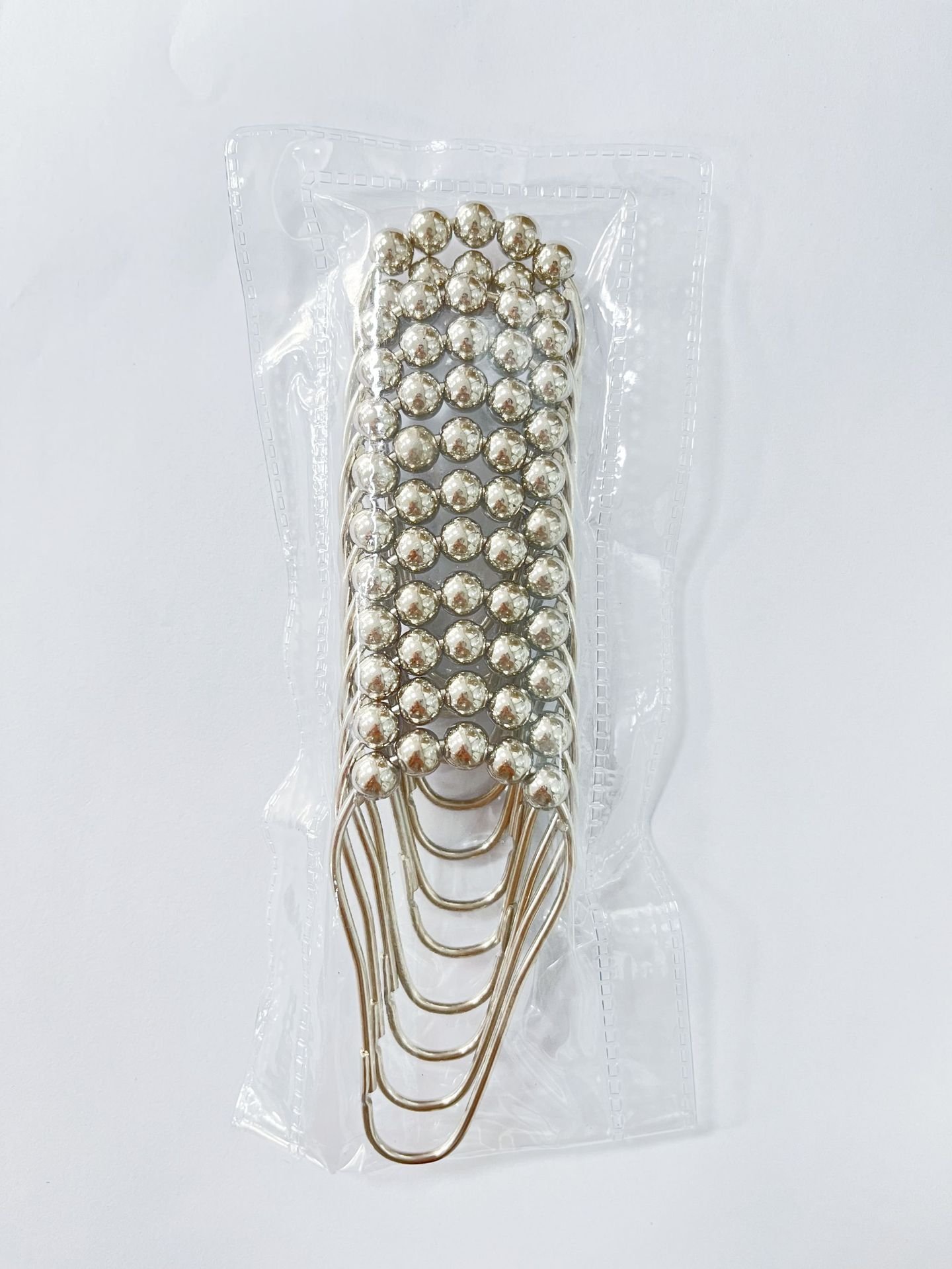 Kuka za zavesu za tuširanje od tikve otporne na rđu | Samolepljivi prsten za zavesu sa pet kuglica od nerđajućeg čelika