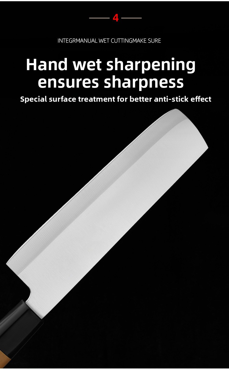 Premium set kuhinjskih noževa oštrih kao britva | Oštrice od visokougljeničnog nehrđajućeg čelika, drške u boji drveta, idealni za sečenje povrća i voća