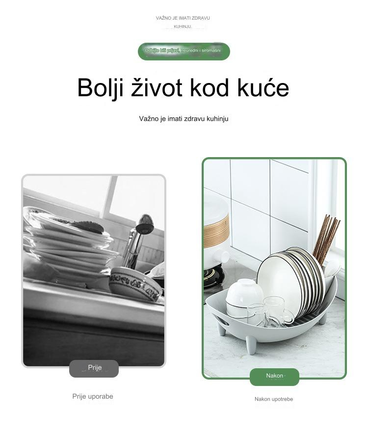 Višenamenski stalak za drenažne posude za kuhinjsko skladištenje | Dizajn koji štedi prostor sa podesivim nogama i neklizajućom bazom