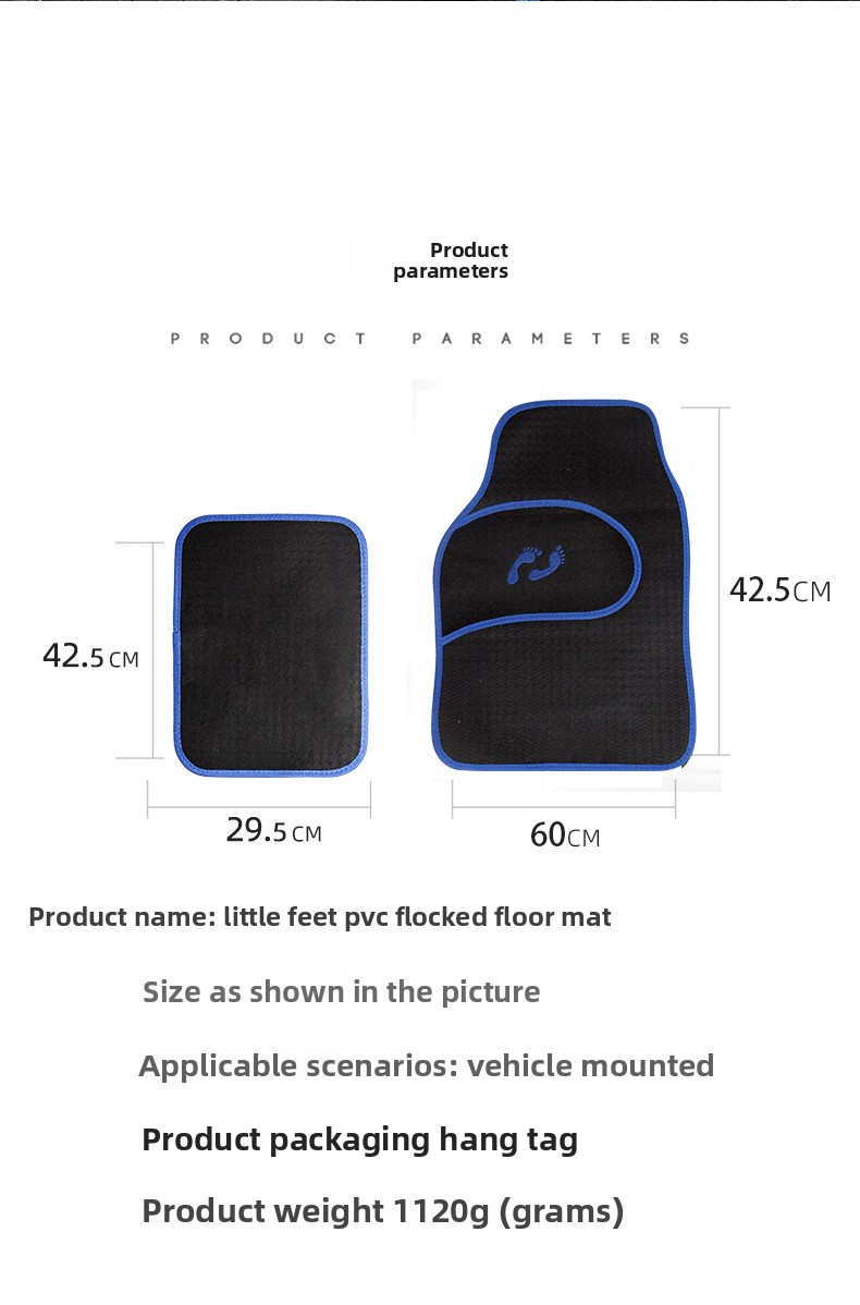Set od 4 neklizajuće auto patosnice, dugotrajne i otporne na habanje, dodaci za enterijer za sva vozila, univerzalno pristajanje