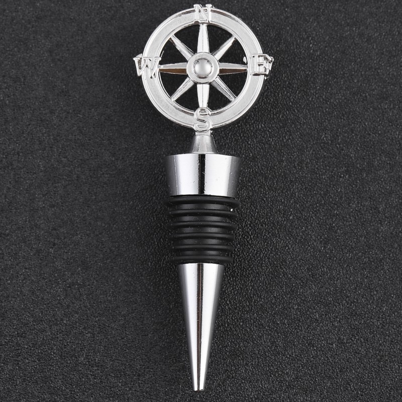 Kreativni Pokloni za Venčanje Set Čepova za Vino u Obliku Kompasa | Premium Konzervans za Vino, Dekorativna Kutija za Poklone za Zabavu, Napravljeno od Drugog Materijala