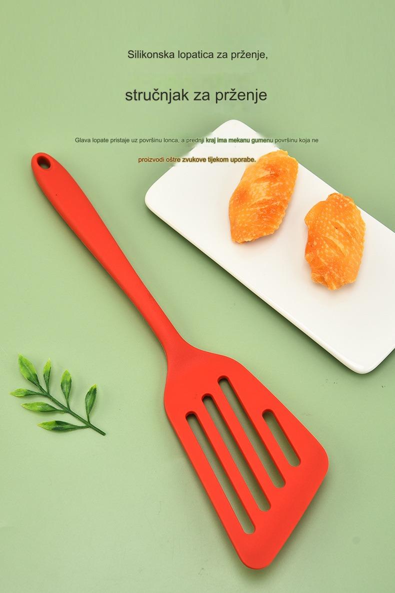 Nelepljiva lopatica za posude, fleksibilna od nerđajućeg čelika, riblja lopatica sa žljebovima, multifunkcionalni kuhinjski alat