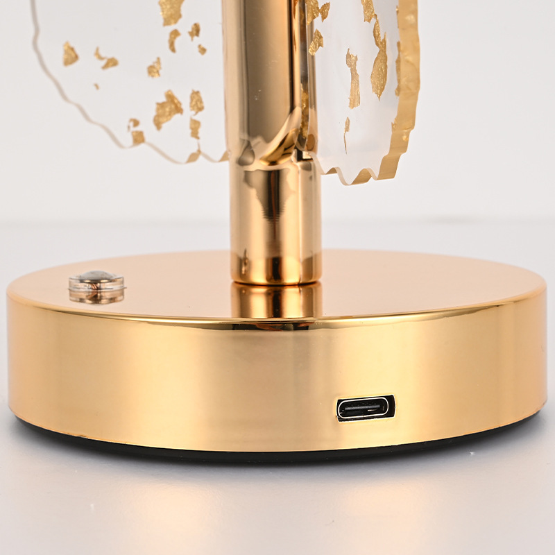 Moderna elegantna stona lampa sa podesivim dizajnom zvezdanog neba - Metalna i akrilna baza, USB stona lampa sa 3 boje i mogućnošću prigušivanja, idealna za dekoraciju spavaće sobe i kao poklon, lako upravljanje pomoću dugmeta, uključuje izvor svetlosti, lakirana