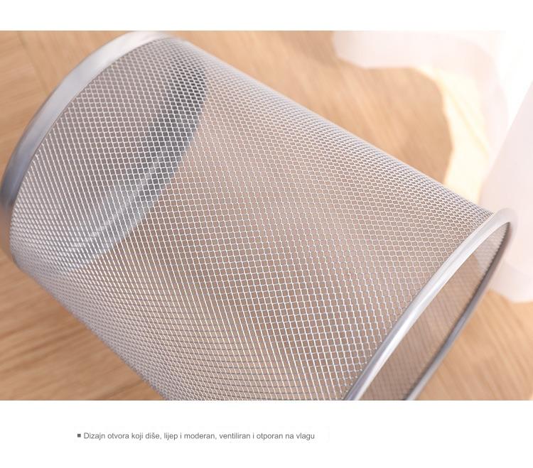 Moderna minimalistička kanta za smeće otvorenog tipa sa dizajnom žice sa bodljama - Veliki i mali kapacitet, ručno upravljanje, izdržljiva kanta za kuhinju, kupatilo, kancelariju, dnevnu sobu - Higijensko odlaganje otpada, bez poklopca/električne energije, kućni organizator za skladištenje koji štedi prostor