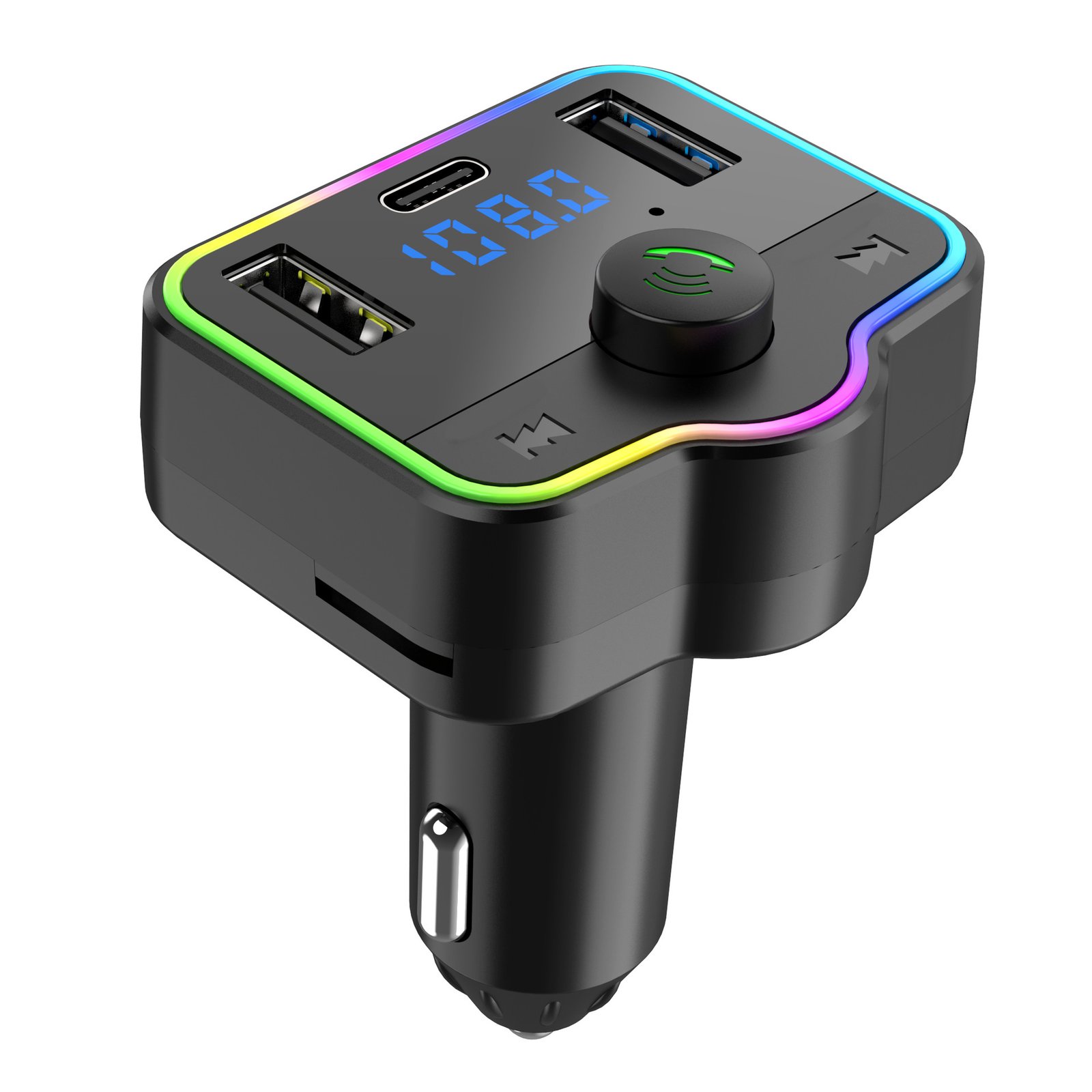 M43/M46 Bežični Auto MP3 Plejer sa 5.0 Čipom, Podrška za USB/SD/TF Kartice, FM Transmiter, Plug & Play, Ekran u Boji, Hands-Free Pozivanje, Glasovna Kontrola, Kompatibilan sa Pametnim Telefonima/Tabletima, USB Napajanje (Nije Potrebna Baterija) - Sistem za Zabavu u Automobilu