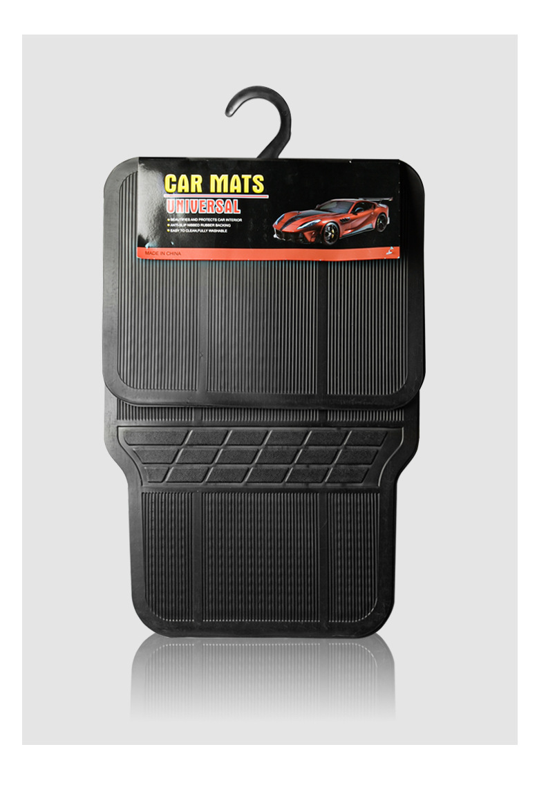 4 komada univerzalnih podnih prostirki za automobile - izdržljive PVC, neklizajuće i lako za čišćenje, pogodne za limuzine i SUV vozila, za sve sezone: proleće, leto, jesen i zima