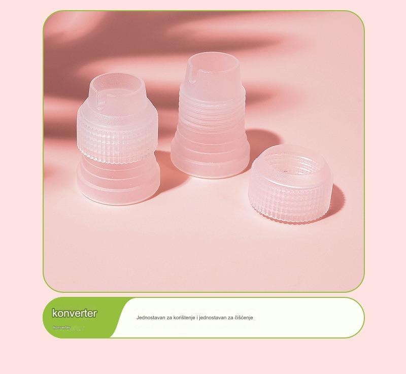 Set alata za ukrašavanje torti sa nerđajućim čeličnim nastavcima za torte, zadebljanim krpama za ukrašavanje i kremastim cvetnim nastavcima | Silikonski materijal, uključuje više nastavaka za ukrašavanje i