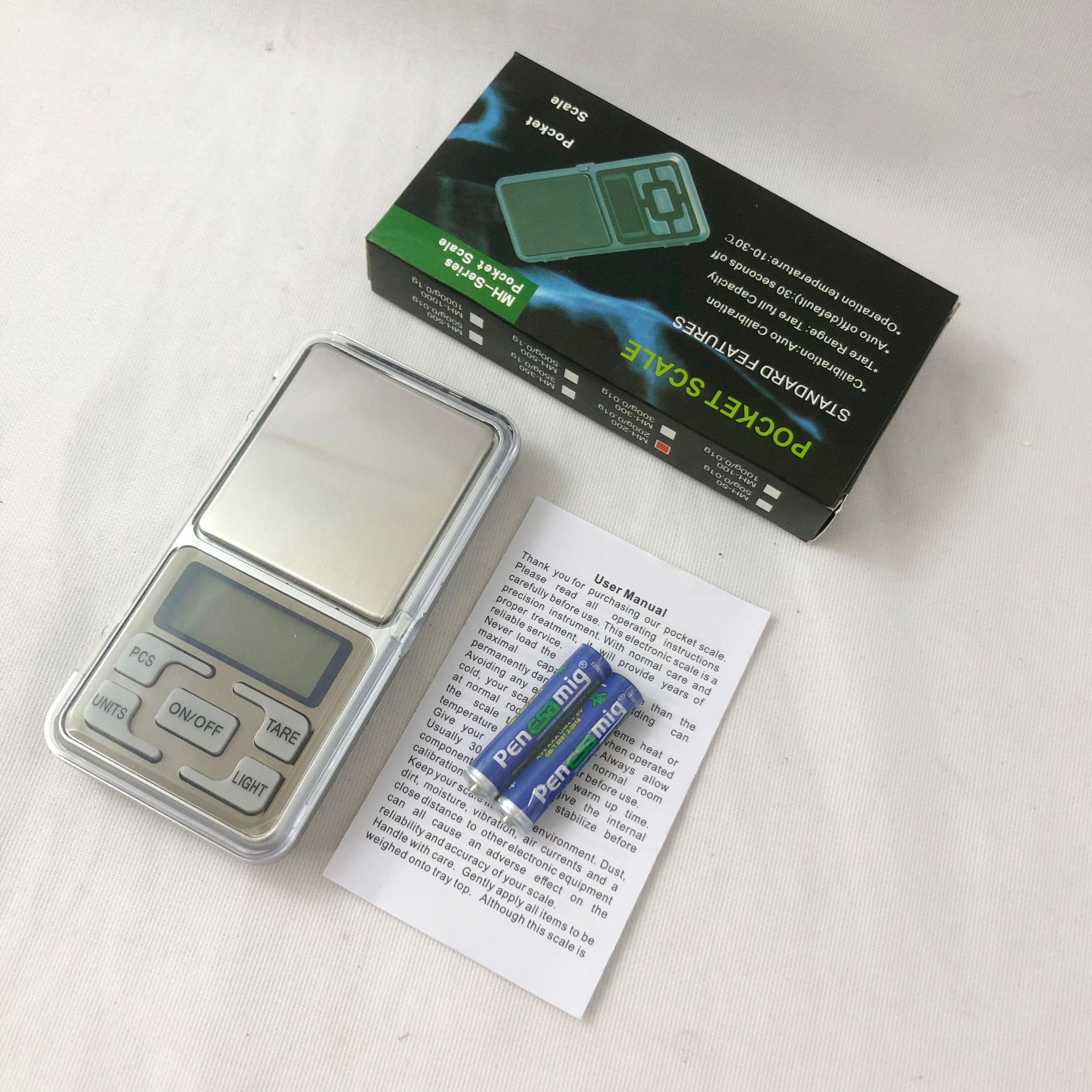 Džepna elektronska vaga kompatibilna za nakit i telefone - Visoko precizna digitalna džepna vaga sa kompaktnim dizajnom, merenje u gramima/karatima za e-trgovinu, laboratorije, putovanja - Prenosiva vaga za pametne telefone i trgovce