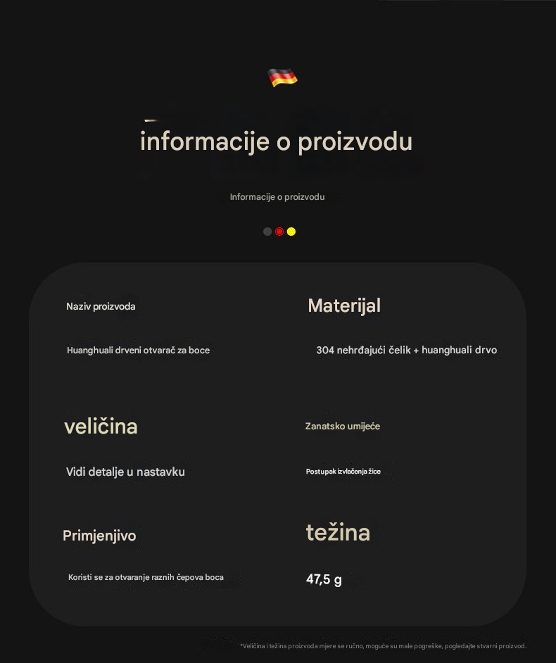 Vertikalni otvarač za vinske čepove i flaše od nerđajućeg čelika i punog drveta - Elegantna ružičasto zlatna završnica, višenamenski otvarač za čepove sa polugom, izdržljiv dizajn otporan na rđu za vino, pivo, šampanjac - Idealan za kuću, restorane, barove
