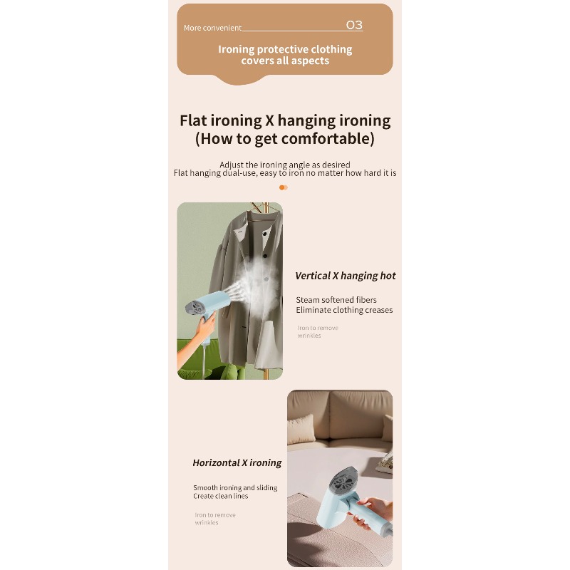 Ručna pegla za veš | Prenosiva mini električna pegla za studente, za kućnu upotrebu sa nepunjivom 9V baterijom