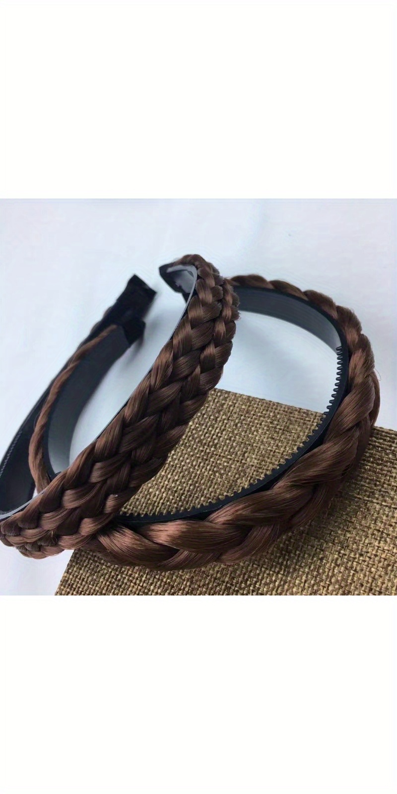 Korejski Nakit Uvrnuta Pletenica sa Zupcima Neklizajuća Traka za Kosu | Široka Ivica Pritisni Ukosnica za Kosu za Odrasle Žene, Plastični Materijal