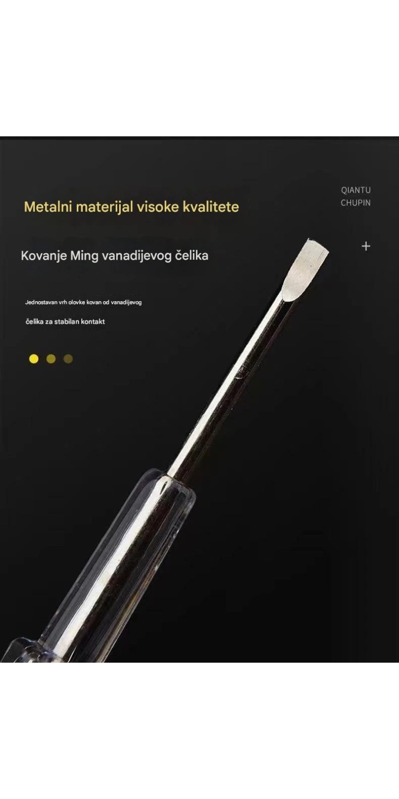Prenosiva bakarna električna testna olovka | Transparentno telo za detekciju kućnih strujnih kola, nenapunjena, bez
