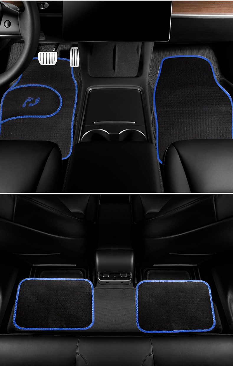 Set od 4 neklizajuće auto patosnice, dugotrajne i otporne na habanje, dodaci za enterijer za sva vozila, univerzalno pristajanje