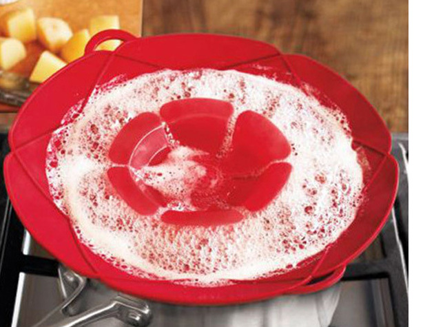 Veliki poklopac za lonce i tiganje od 26cm, kompatibilan za korejsku kuhinju - Premium silikonski poklopac protiv prolivanja, otporan na visoke temperature, zaštitni poklopac za kuvanje, izdržljiv poklopac otporan na toplotu za šporete