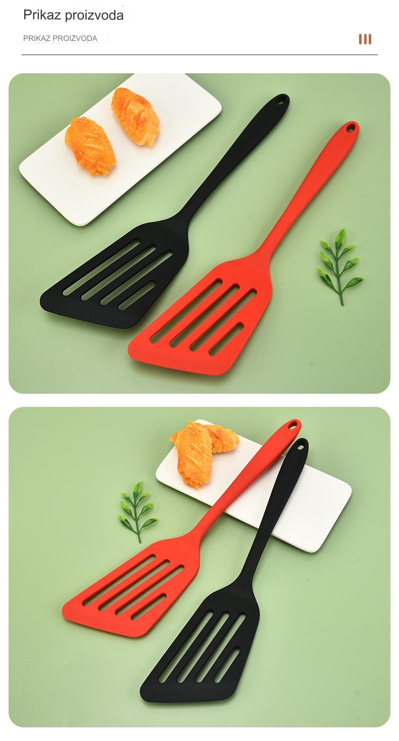 Nelepljiva lopatica za posude, fleksibilna od nerđajućeg čelika, riblja lopatica sa žljebovima, multifunkcionalni kuhinjski alat