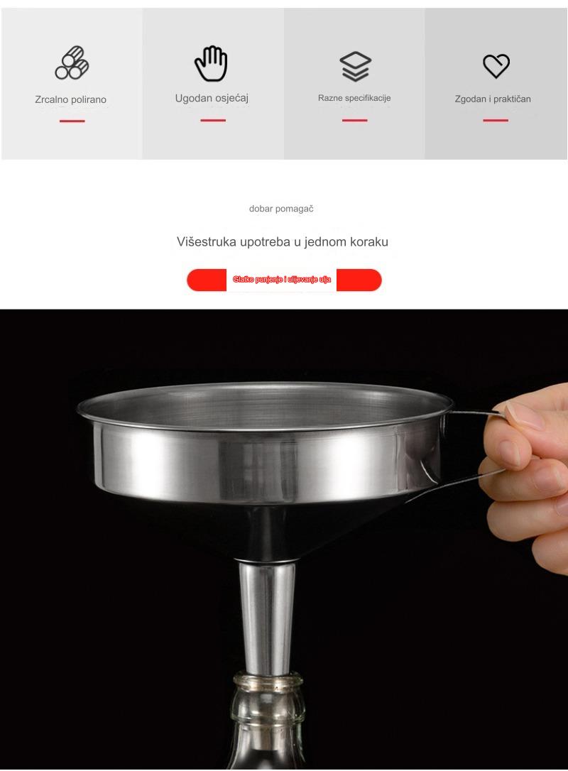 Čelični višenamenski filter sa finom mrežicom - za pravljenje baijiu vina, biljnih dekokcija, pročišćavanje ulja i kuvanje - izdržljiv i lako čistljiv filter za tečnosti, uklanjanje taloga, kuvanje