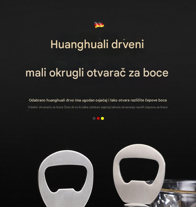 Vertikalni otvarač za vinske čepove i flaše od nerđajućeg čelika i punog drveta - Elegantna ružičasto zlatna završnica, višenamenski otvarač za čepove sa polugom, izdržljiv dizajn otporan na rđu za vino, pivo, šampanjac - Idealan za kuću, restorane, barove