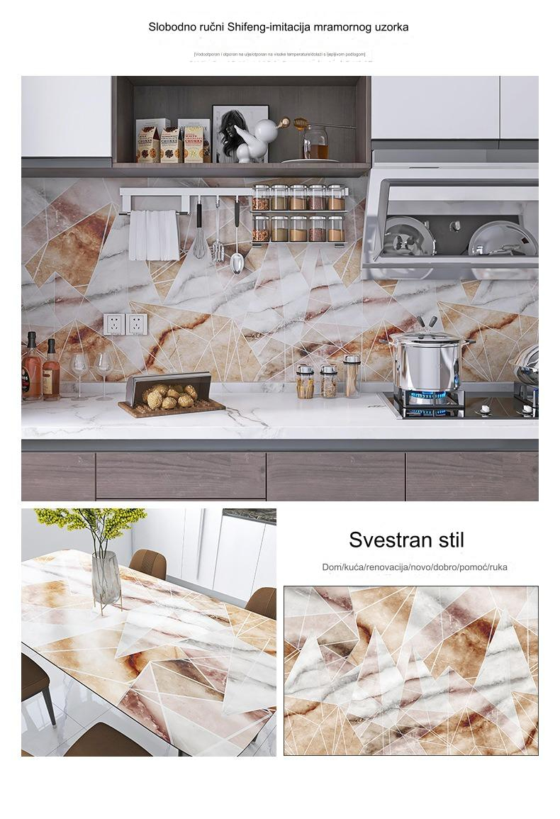 Vodootporne i ulje-otporne samolepljive pločice za dekoraciju kuhinje | Zadebljane i uklonjive zidne nalepnice, gumeni materijal