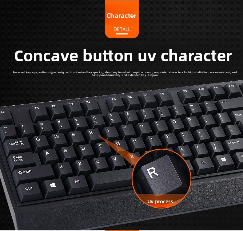 Uska Žična USB Tastatura za Poslovnu Kancelariju Kućnu Upotrebu Kompatibilna sa Desktop PC računarima, Ergonomski Dizajnirana Tastatura, Račuka Tastatura, Kompaktna Tastatura, Elegantan Dizajn, Izdržljive Tipke, Čvrsta Konstrukcija, USB Tipkanje