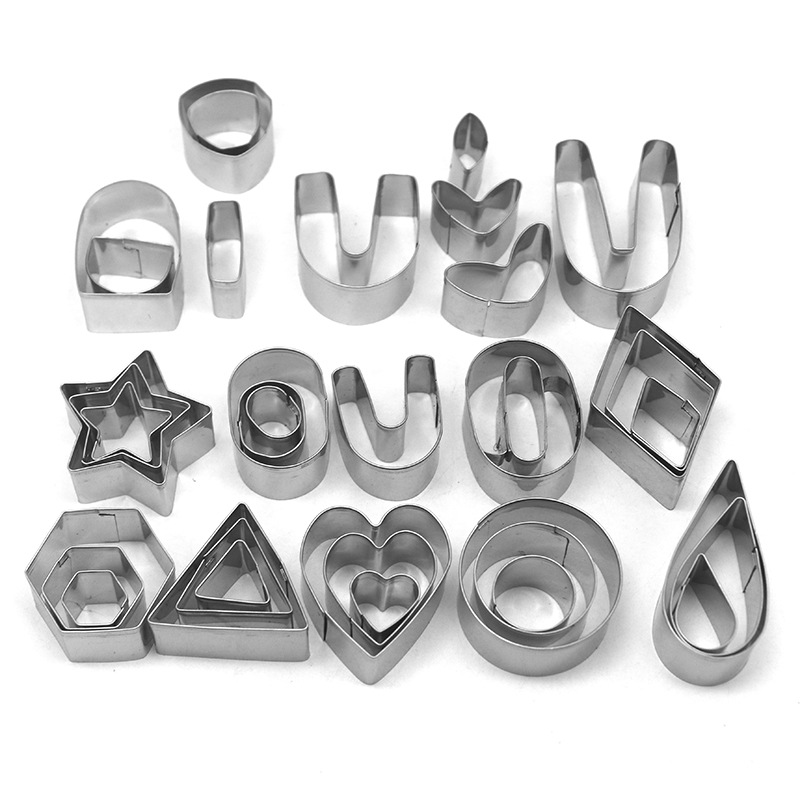 Set od 24 kalupa za pečenje od nerđajućeg čelika | 304 nerđajući čelik, za kolače sa cvetnim uzorkom, čokoladne torte i peciva