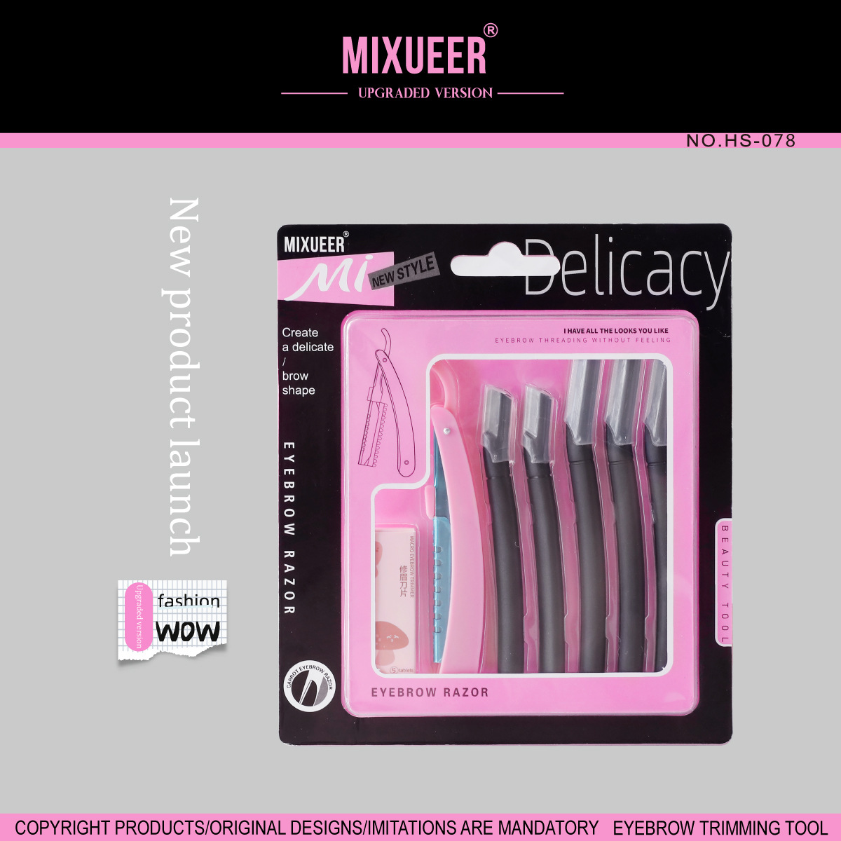 Dvoglave sklopive makaze za obrve - Sigurne, precizne, prenosive, uvlačive makaze za uređivanje obrva