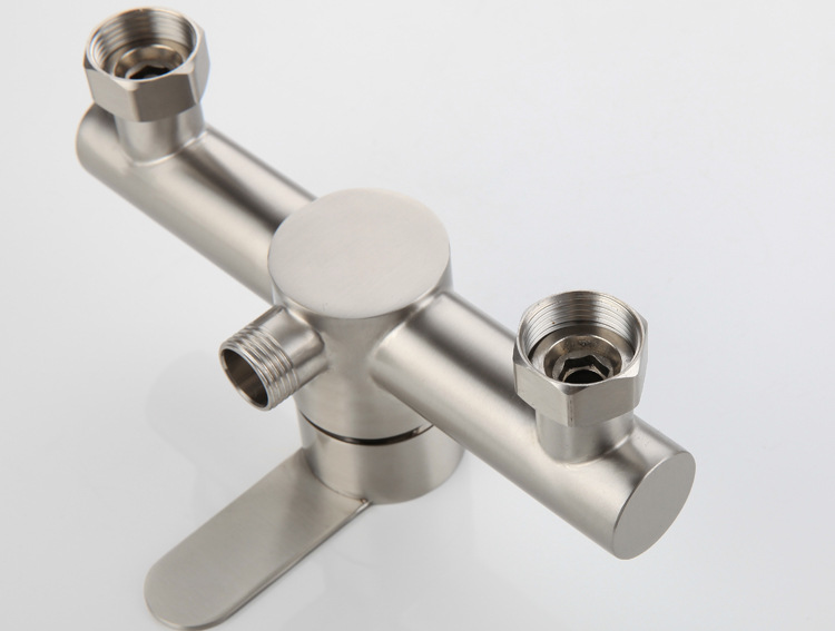 Moderni zidni tuš slavina sa trostrukim prekidačem za toplu/hladnu vodu - Čelična slavina za kadu, laka kontrola temperature za kadu i tuš, upotreba za kadu/tuš (kompatibilna sa umivaonikom u kupatilu)