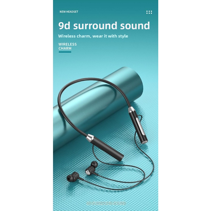 Bežične slušalice sa trakom oko vrata, stereo muzika, sportske slušalice za trčanje, dugotrajna baterija, bežične slušalice, slušalice za vežbanje, in-ear dizajn, ergonomski dizajn, slušalice otporne na znoj, visokokvalitetan zvuk, bežične in-ear slušalice