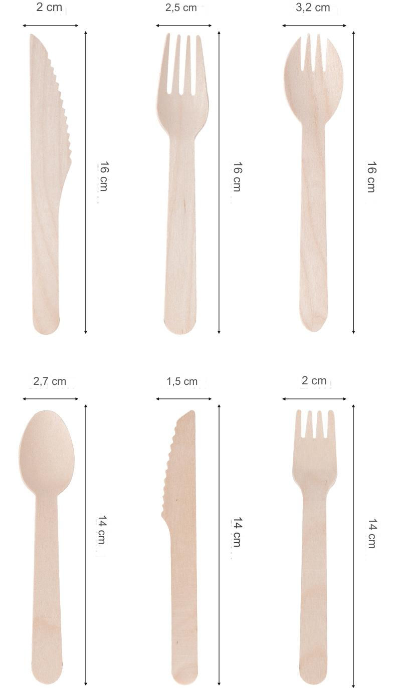 Drveni pribor - Održivi jednokratni štapići, viljuške, kašike za žurke, piknike, roštilje, događaje - Kompostabilni pribor (Velike narudžbine su dobrodošle)