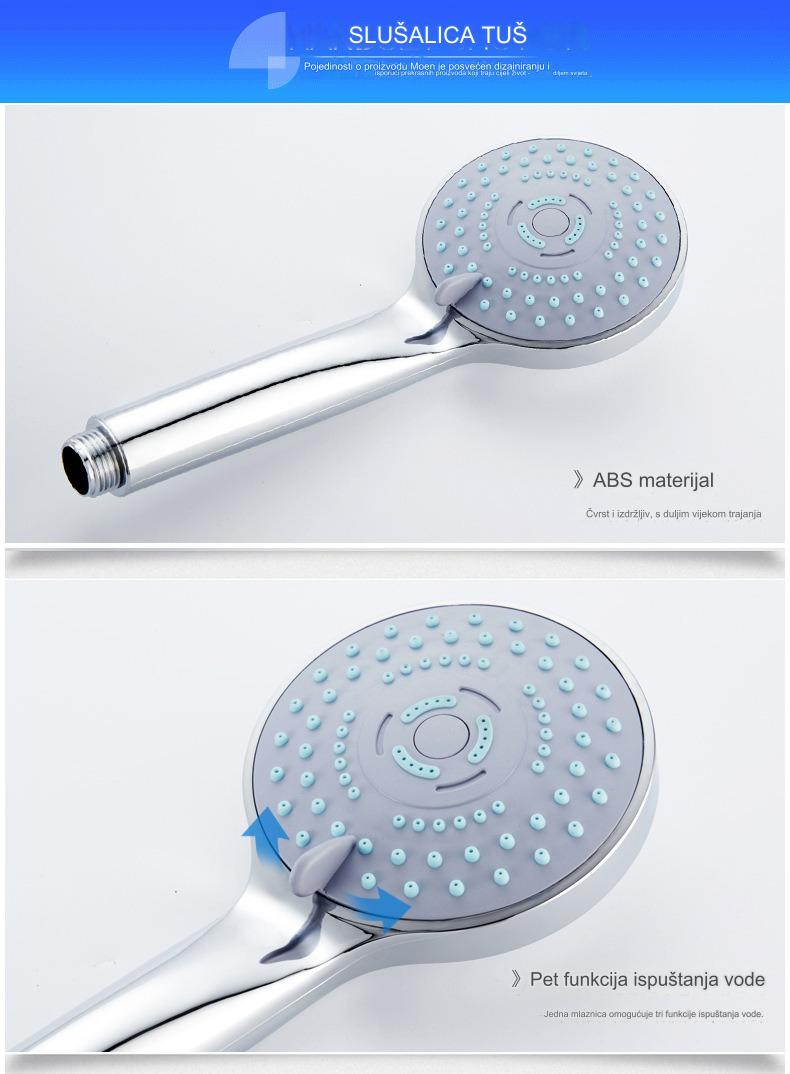 Podesivi ručni tuš sa toplom/hladnom vodom za opuštanje - Sistem za kačenje sa filterom, laka instalacija, izdržljiv tuš za spa i terapijsko kupanje