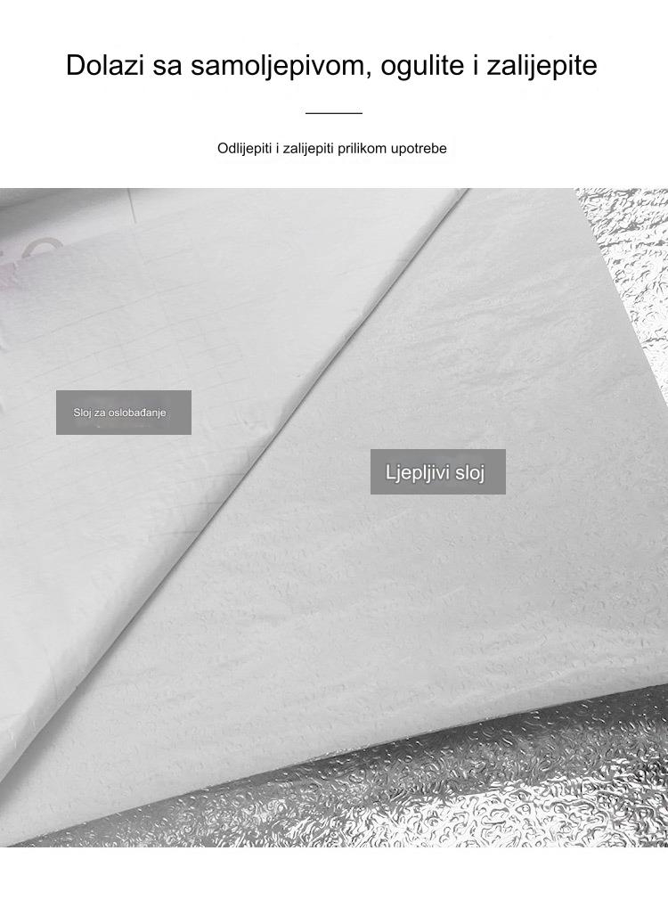 Samolepljiva nalepnica od aluminijumske folije otporna na ulje i vodu - Sa gumiranom podlogom za štednjak, ormare i kuhinjske zidove - Laka samostalna obnova, površina otporna na masnoću za kućnu i komercijalnu upotrebu