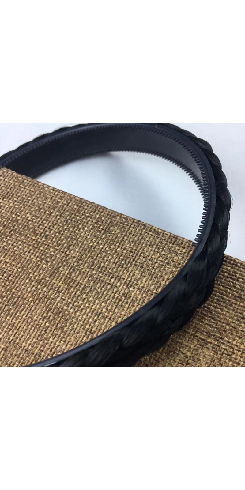 Korejski Nakit Uvrnuta Pletenica sa Zupcima Neklizajuća Traka za Kosu | Široka Ivica Pritisni Ukosnica za Kosu za Odrasle Žene, Plastični Materijal