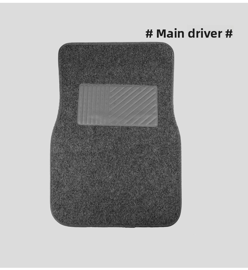 4 komada sive ili crne univerzalne podloge za auto, veštačka sisal tkanina, neklizajuće podloge pogodne za crne/braon/crvene enterijere, elegantan jednobojni dizajn, efikasno dekorira i skuplja dlake kako bi enterijer bio čist, lako se peru