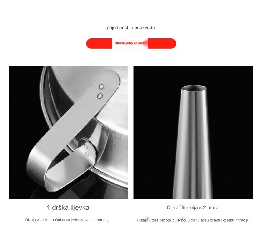 Čelični višenamenski filter sa finom mrežicom - za pravljenje baijiu vina, biljnih dekokcija, pročišćavanje ulja i kuvanje - izdržljiv i lako čistljiv filter za tečnosti, uklanjanje taloga, kuvanje