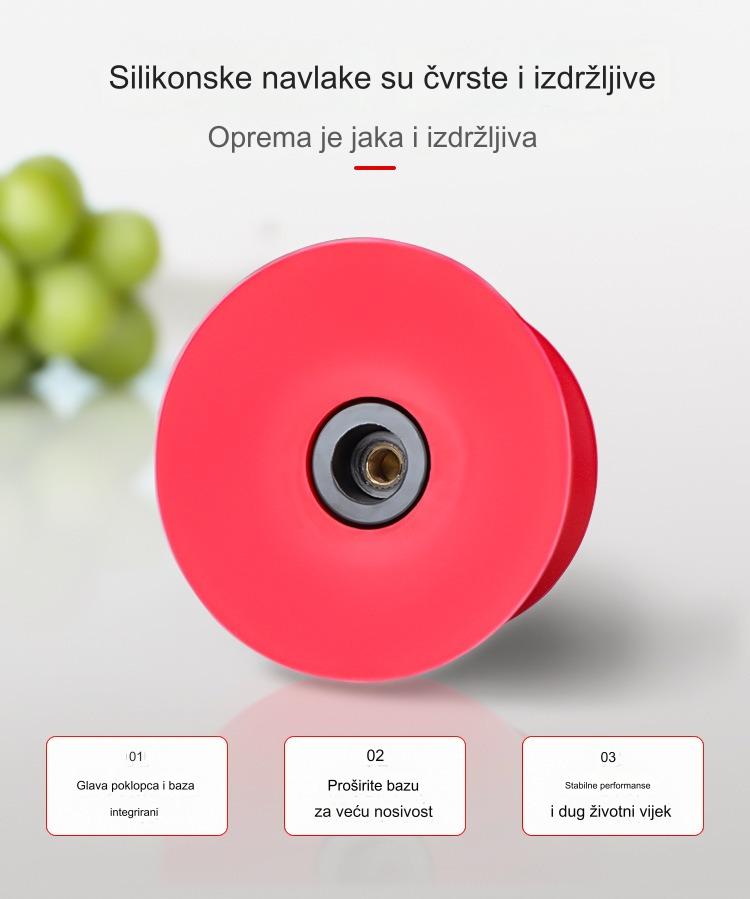 Silikonska poklopac za šerpu sa drvenom ručkom otpornom na toplotu i poklopcem od nerđajućeg čelika | Izdržljiv kuhinjski pribor za kuvanje, neelektrični rad