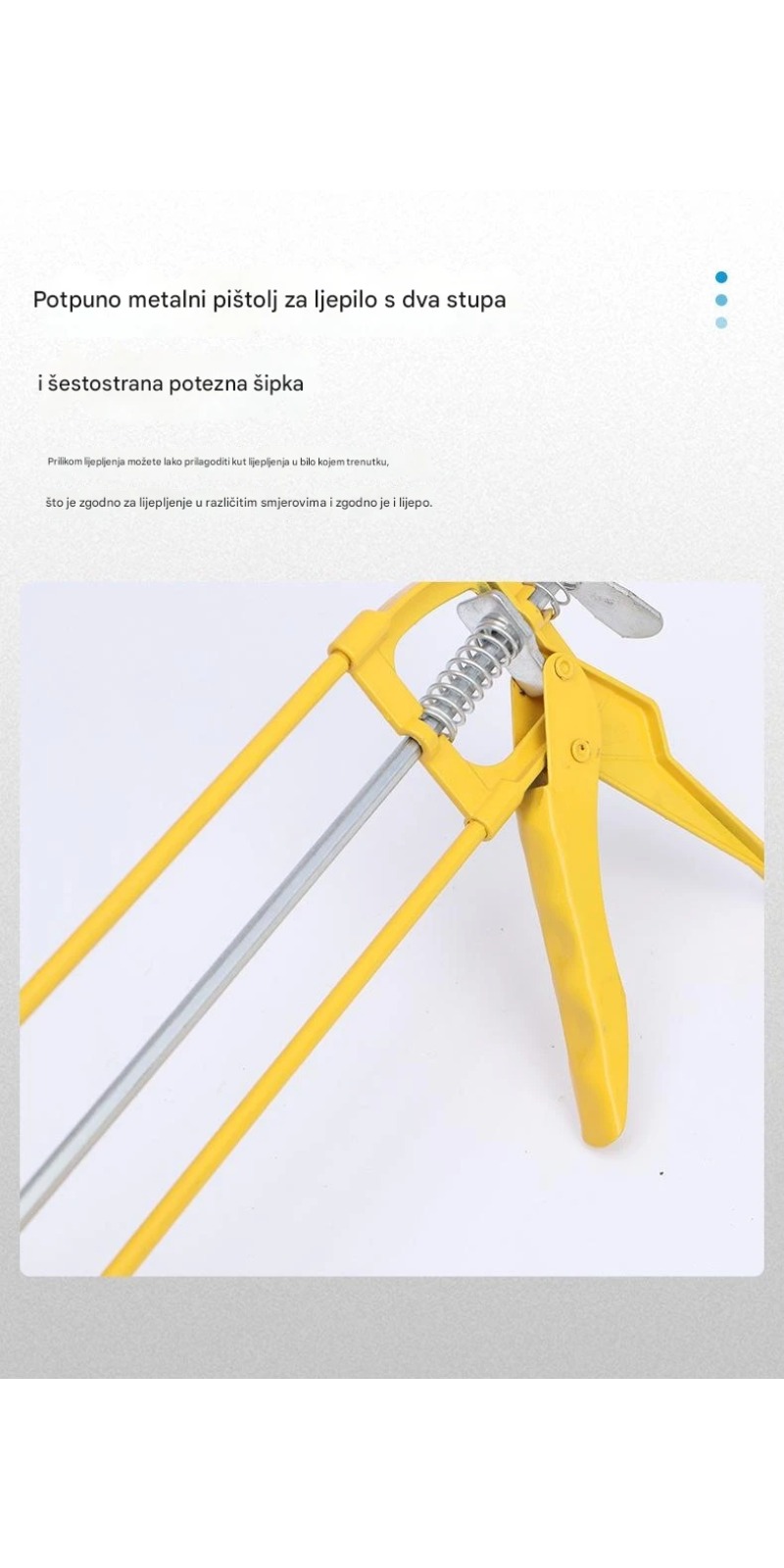 Ručna multifunkcionalna pištolj za fugiranje sa podesivim nastavkom - za teške uslove, lepak i brtvilo za prozore, kade - kompatibilan sa lepkom, fugom, za renoviranje i dekoraciju doma (bez baterija)