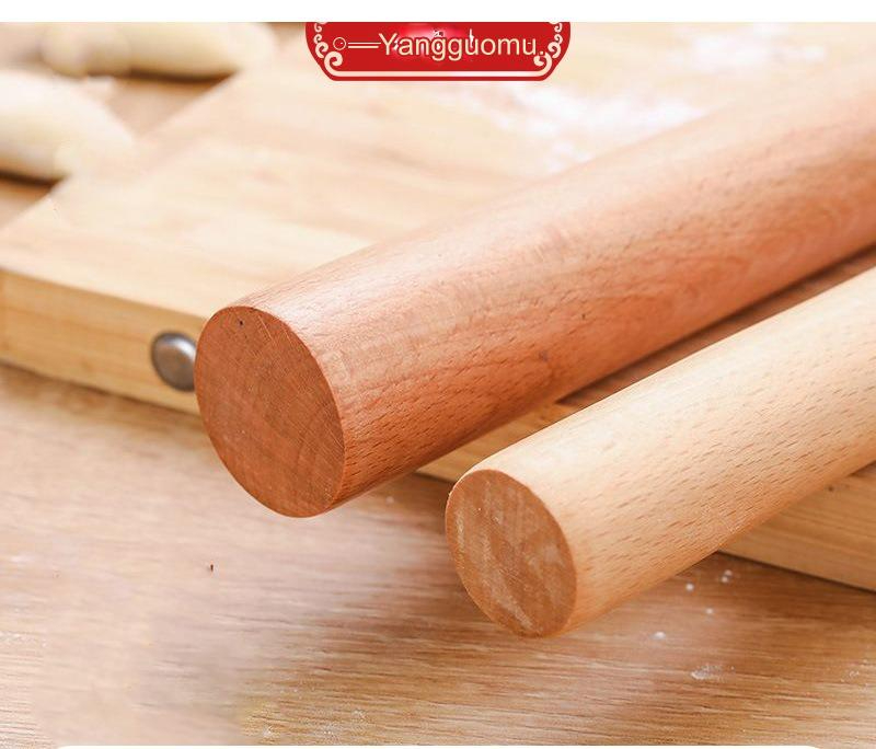 Drveni valjak za pecivo sa nelepljivom površinom i udobnom drškom | Idealan za pravljenje kolačića, testa i fondana - Napravljen od tvrdog drveta