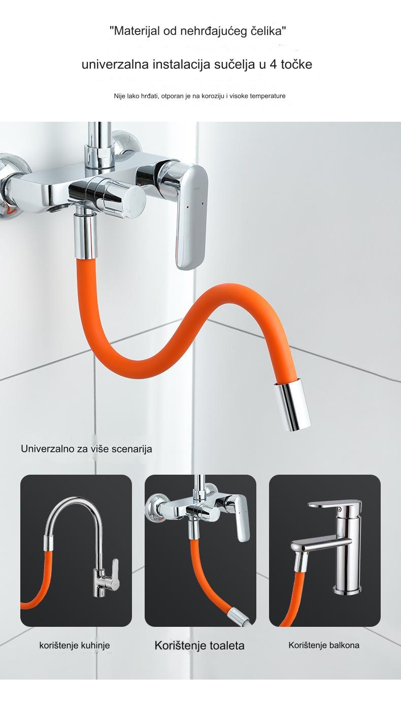 Setovi kupatilskog pribora - Produžetak slavine otporan na prskanje sa univerzalnim filterom, kombinacija kuhinjskog creva za tuširanje, filter za vodu za slavinu u kupatilu, filter za slavinu za vodu, filter za vodu za kupatilo