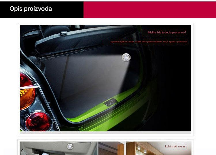 Kreativna Plafonjera sa Kontrolom na Dodir za Čitanje u Autu, Gepek, Ormar, Spavaću Sobu | Nerđajući Čelik, 5V Napajanje Baterijom, Baterija Nije Uključena