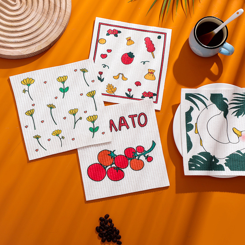 Ulošci od drvene pulpe za sredstva za čišćenje | Krpa za pranje sudova, sunđer za čišćenje bez ulja, višenamenska krpa za ribanje