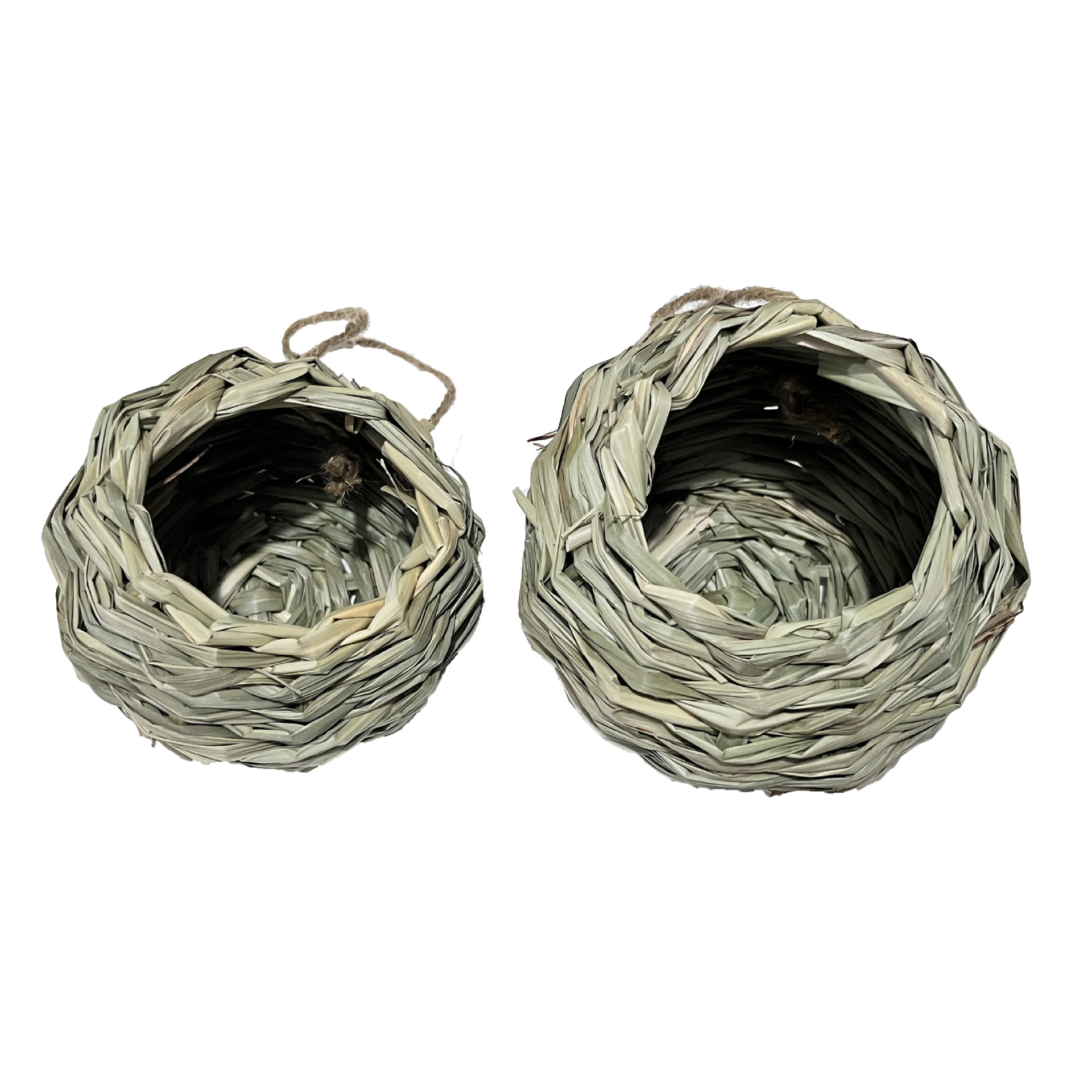 Ručno rađeno pleteno olo gnezdo za papagaje | Topla kućica za ptice za dekoraciju vrta sa prirodnom pletenicom od trave