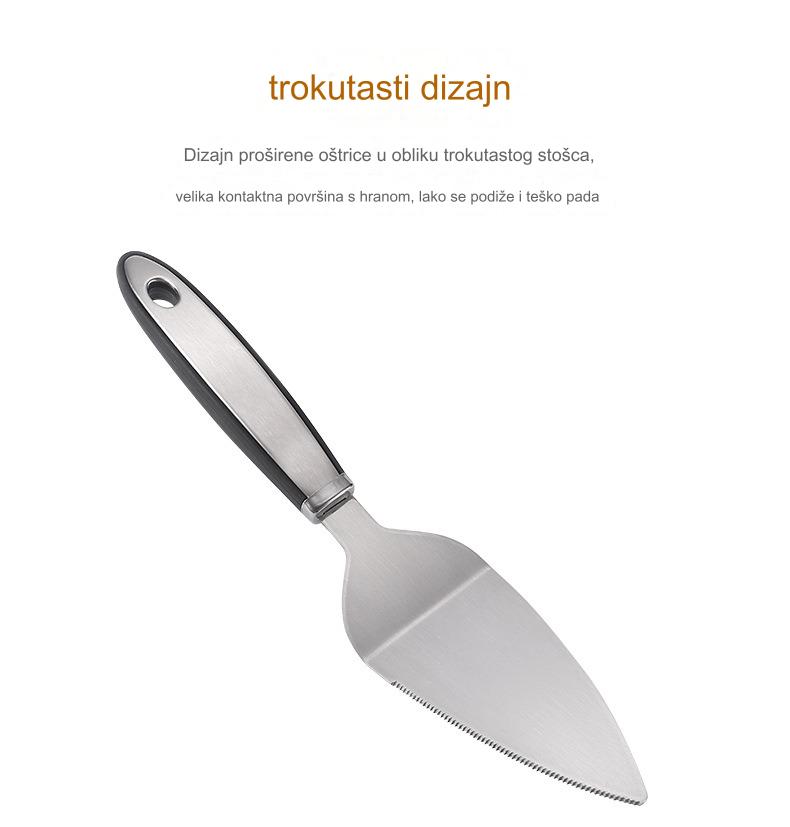 Valjak od nehrđajućeg čelika za picu, lopatica, srednja drška, okrugla, pojedinačna